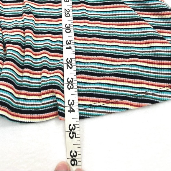 WILD FABLE Striped Flutter‎ Sleeve Ribbed Women's Skater Mini Dress Size XL - Picture 8 of 9